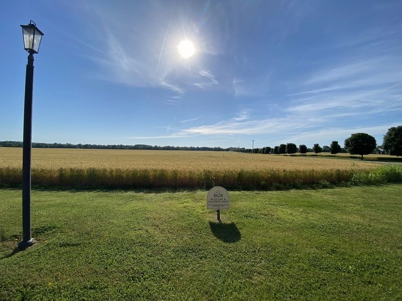 Site of 1828 Buzz Saw and Machine Shop Marker. Click for full size. Site of 1828 Buzz Saw and Machine Shop Marker image. Click for full size.