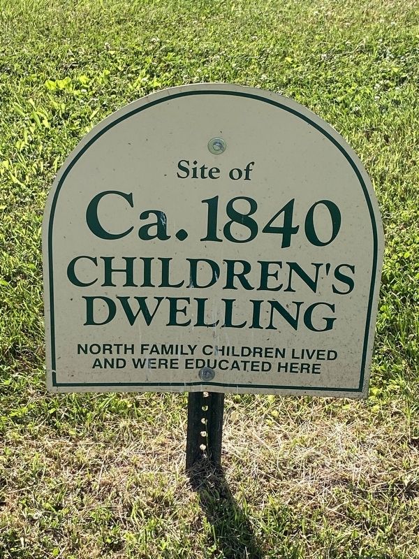 Site of Ca. 1840 Children’s Dwelling Marker. Click for full size. Site of Ca. 1840 Children’s Dwelling Marker image. Click for full size.