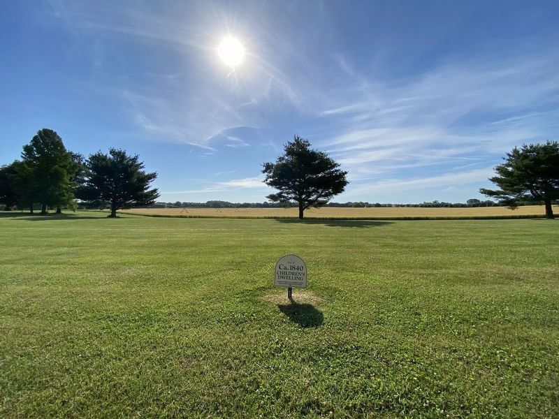 Site of Ca. 1840 Children’s Dwelling Marker. Click for full size. Site of Ca. 1840 Children’s Dwelling Marker image. Click for full size.
