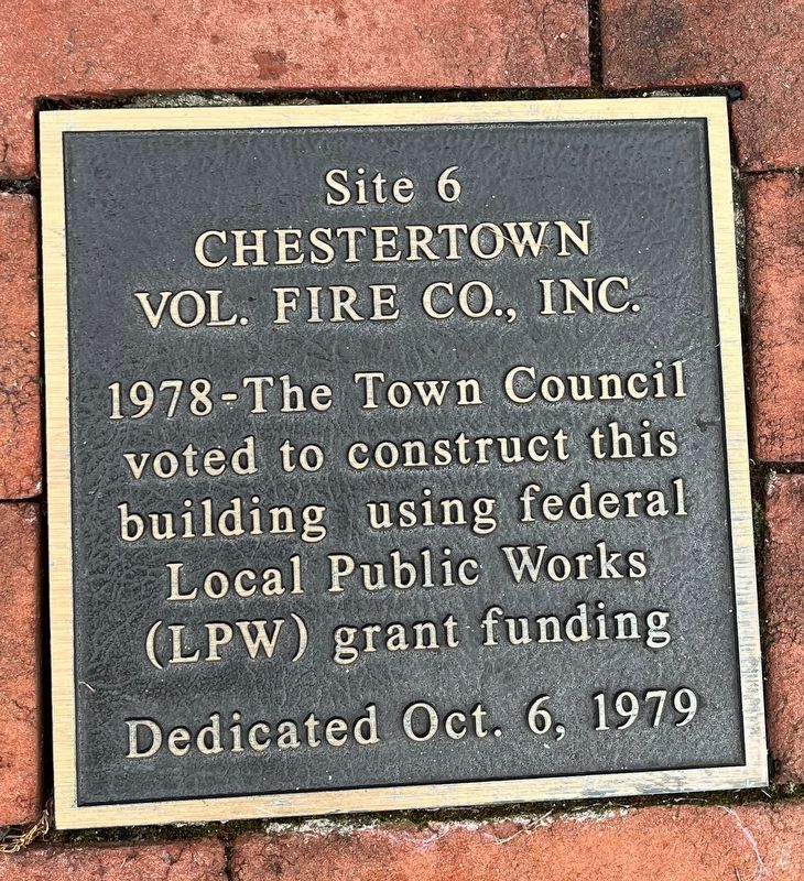 Chestertown Vol. Fire Co., Inc. Marker image. Click for full size.