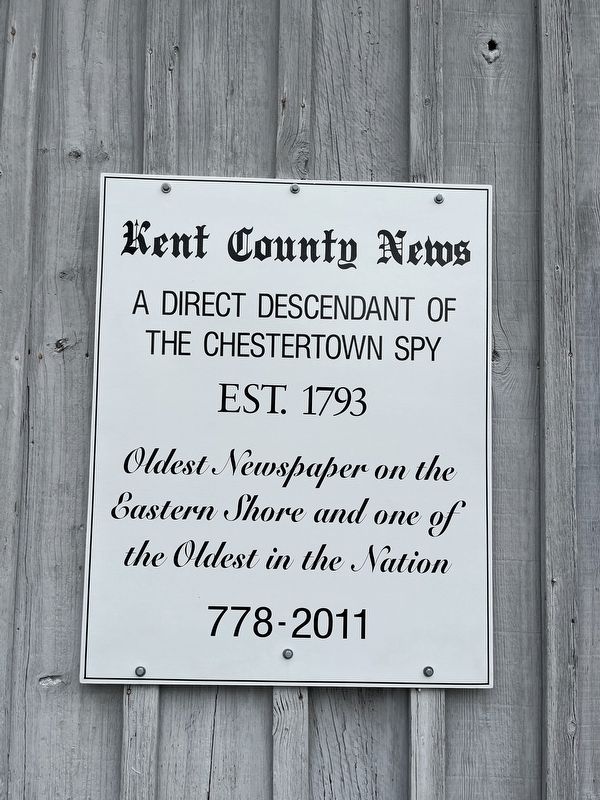 Kent County News Marker image. Click for full size.