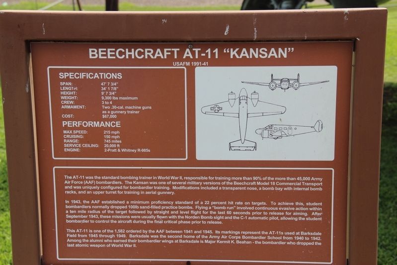Beechcraft AT-11 Kansan Marker image. Click for full size.