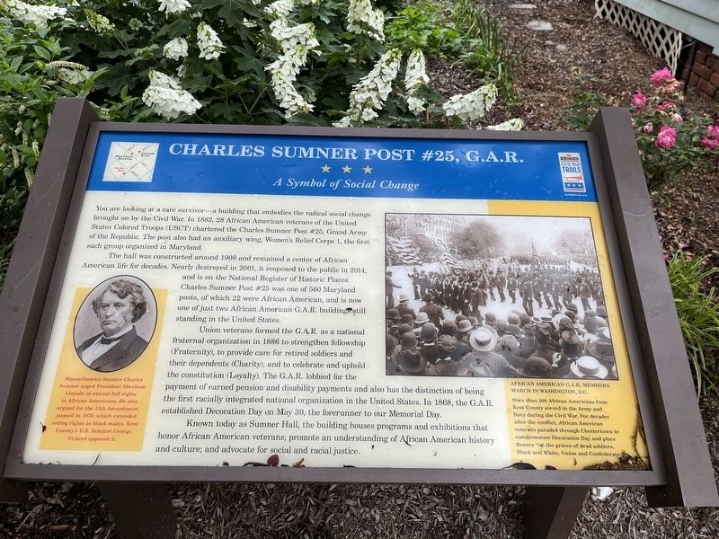 Charles Sumner Post #25, G.A.R. Marker image. Click for full size.