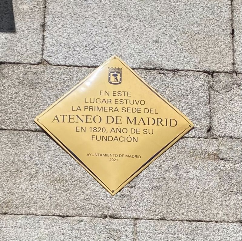 Ateneo de Madrid / Athenaeum of Madrid Marker image. Click for full size.