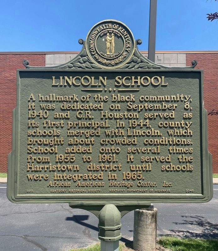 Lincoln School Marker image. Click for full size.