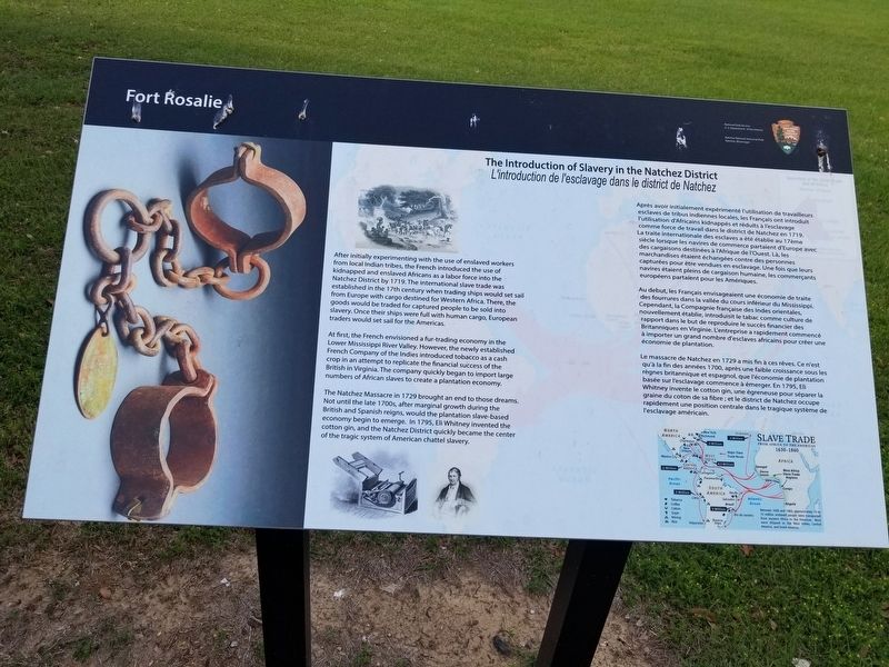 The Introduction of Slavery in the Natchez District Marker image. Click for full size.