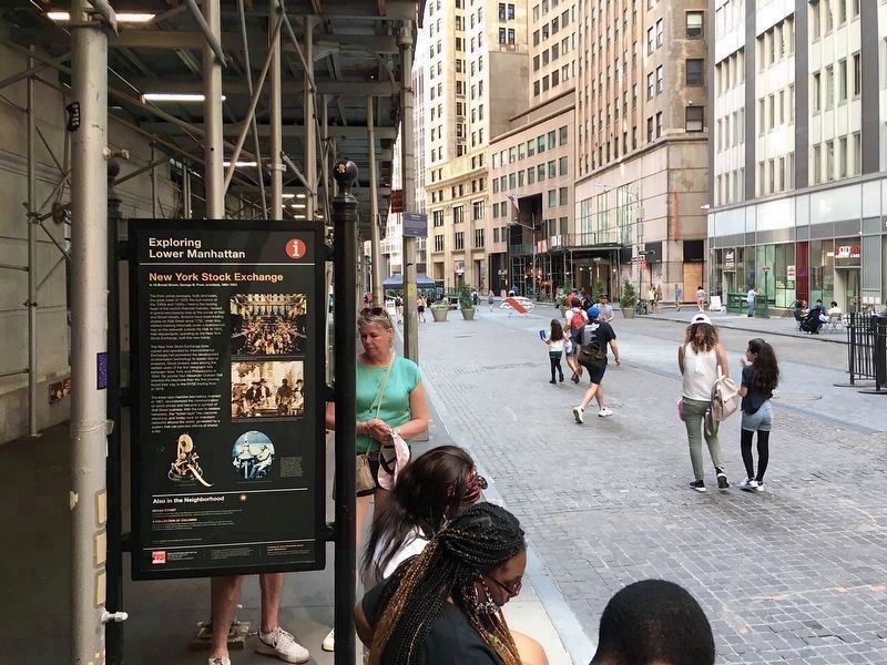 New York Stock Exchange Marker - Wide View. Click for full size. New York Stock Exchange Marker - Wide View image. Click for full size.