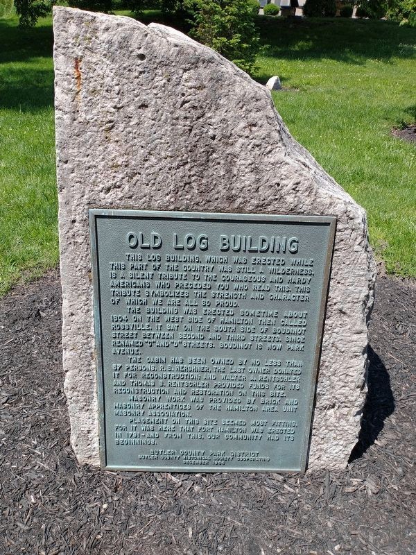 Old Log Building Marker. Click for full size. Old Log Building Marker image. Click for full size.