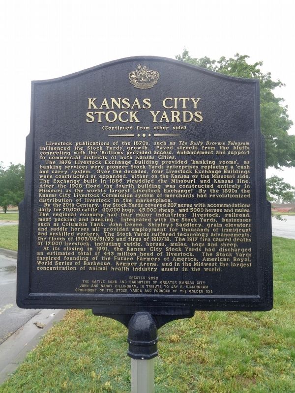 Kansas City Stock Yards Marker image. Click for full size.
