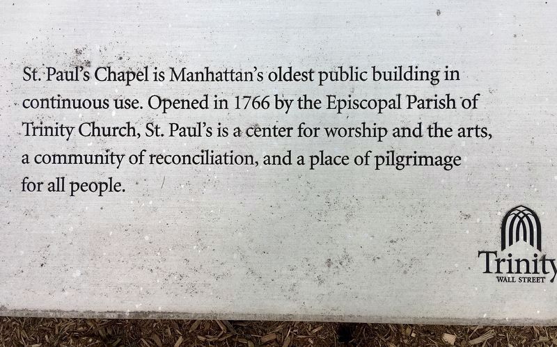 Welcome to St. Paul's Chapel Marker image. Click for full size.