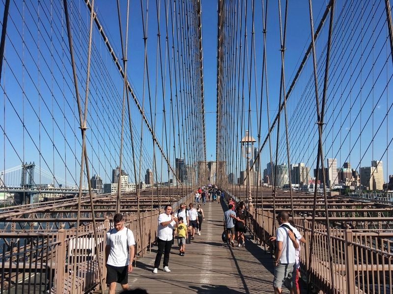 Brooklyn Bridge Pedestrian Walkway. Click for full size. Brooklyn Bridge Pedestrian Walkway image. Click for full size.