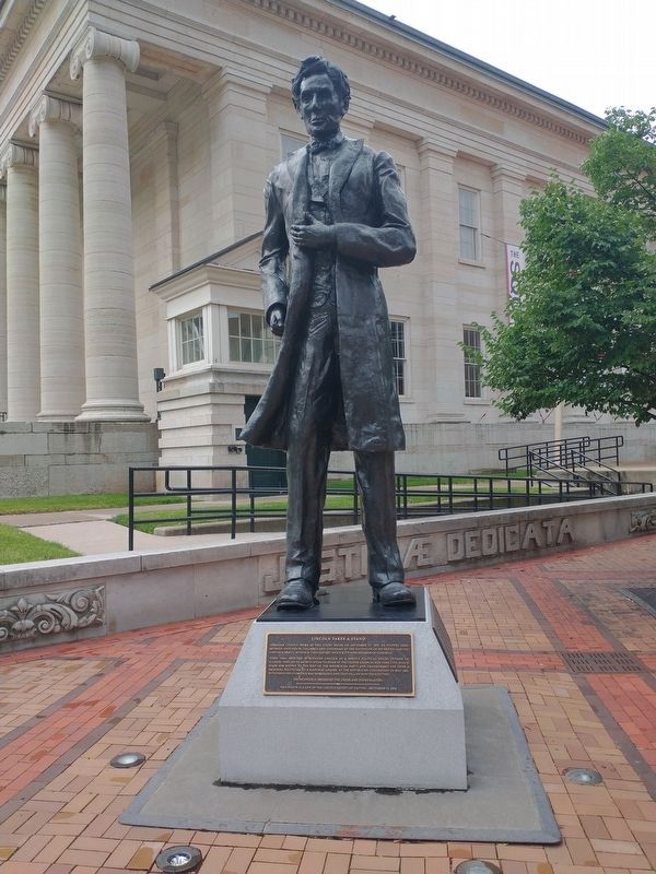 Lincoln Takes a Stand Marker. Click for full size. Lincoln Takes a Stand Marker image. Click for full size.