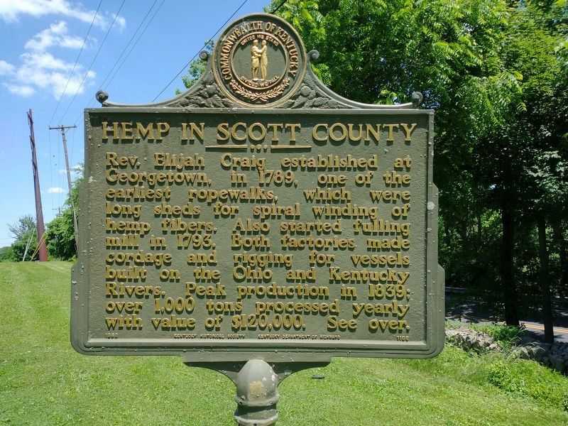 Hemp in Scott County / Hemp in Kentucky Marker image. Click for full size.