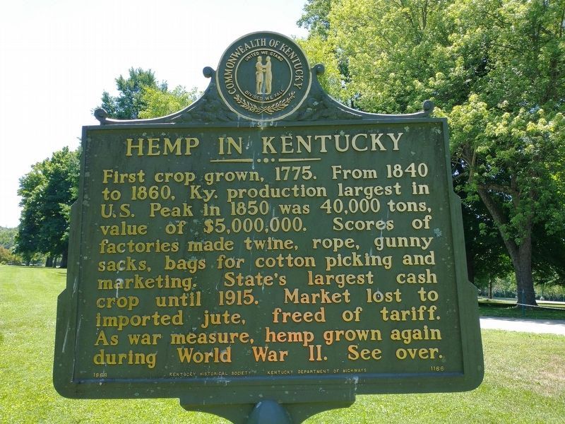 Hemp in Scott County / Hemp in Kentucky Marker image. Click for full size.
