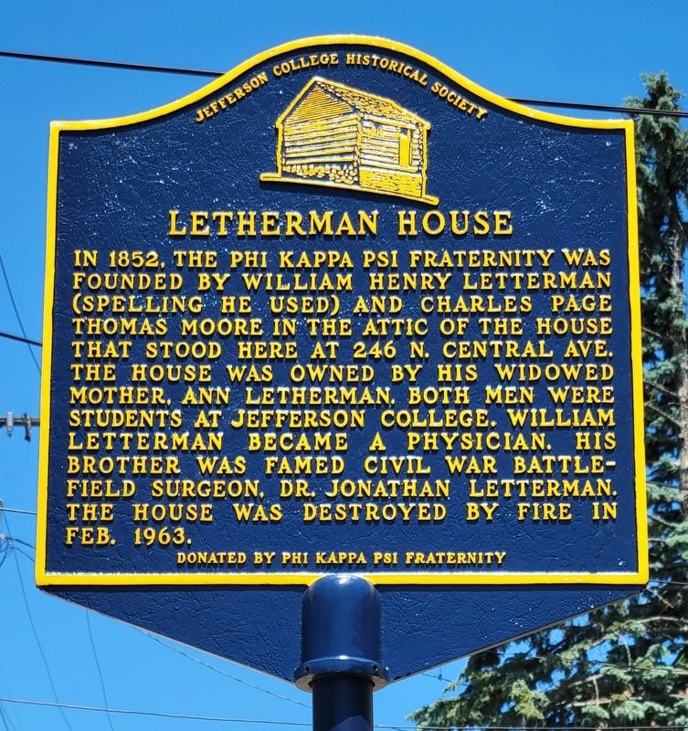 Letherman House Marker. Click for full size. Letherman House Marker image. Click for full size.