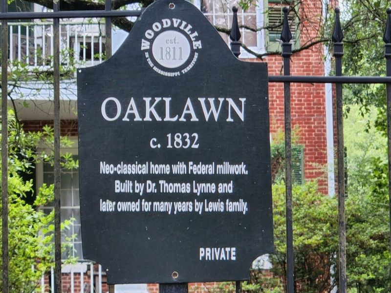 Oaklawn Marker image. Click for full size.