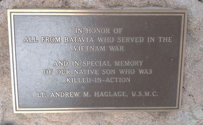 Batavia Vietnam War Memorial. Click for full size. Batavia Vietnam War Memorial image. Click for full size.