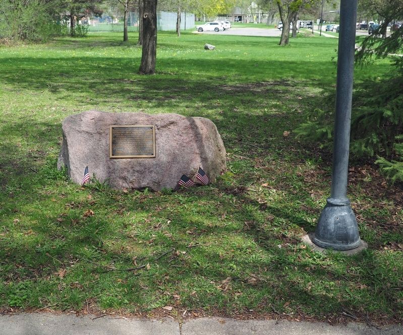 Dwight Williams Park Marker mounted to a boulder. Click for full size. Dwight Williams Park Marker mounted to a boulder image. Click for full size.