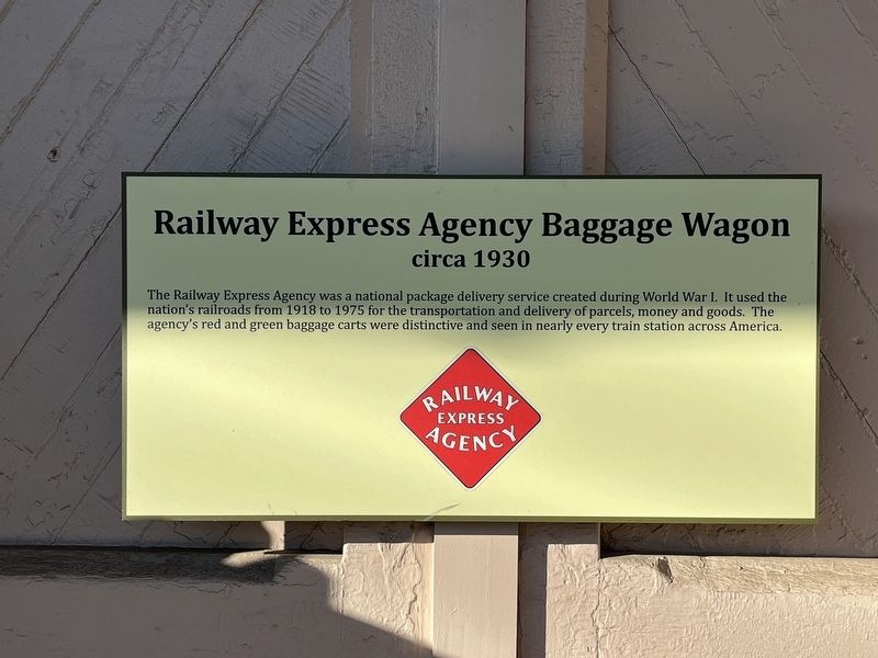 Railway Express Agency Baggage Wagon Marker image. Click for full size.