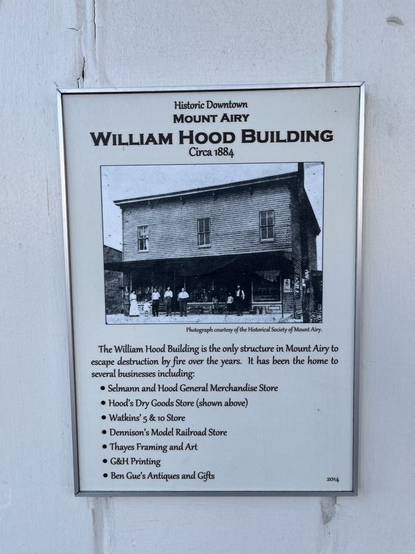 William Hood Building Marker. Click for full size. William Hood Building Marker image. Click for full size.