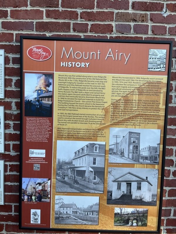 Mount Airy Marker. Click for full size. Mount Airy Marker image. Click for full size.