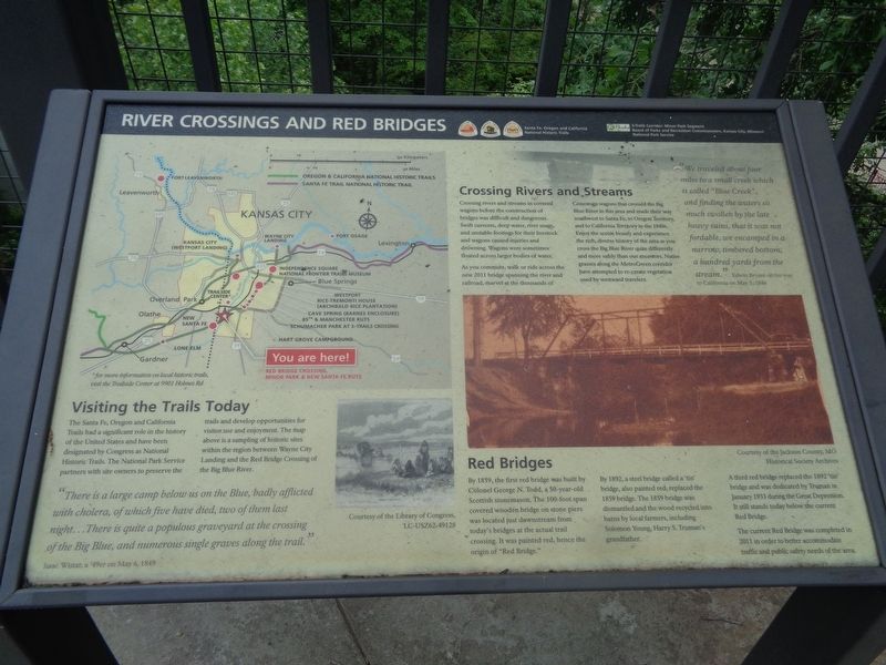 River Crossings and Red Bridges Marker image. Click for full size.