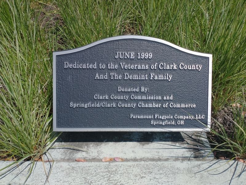Dedicated to the Veterans of Clark County Marker. Click for full size. Dedicated to the Veterans of Clark County Marker image. Click for full size.