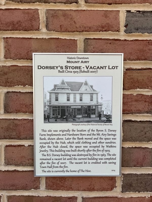 Dorsey's Store - Vacant Lot Marker image. Click for full size.