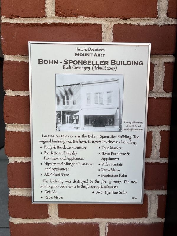 Bohn-Sponseller Building Marker image. Click for full size.