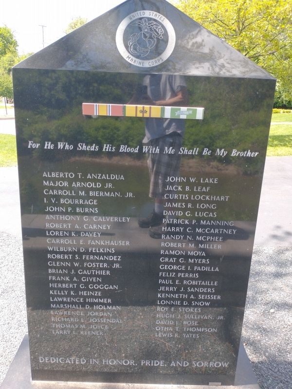 First Battalion Third Marines Memorial. Click for full size. First Battalion Third Marines Memorial image. Click for full size.