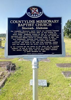 Countyline Missionary Baptist Church Marker image. Click for full size.