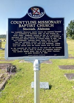 Countyline Missionary Baptist Church Marker. Click for full size. Countyline Missionary Baptist Church Marker image. Click for full size.