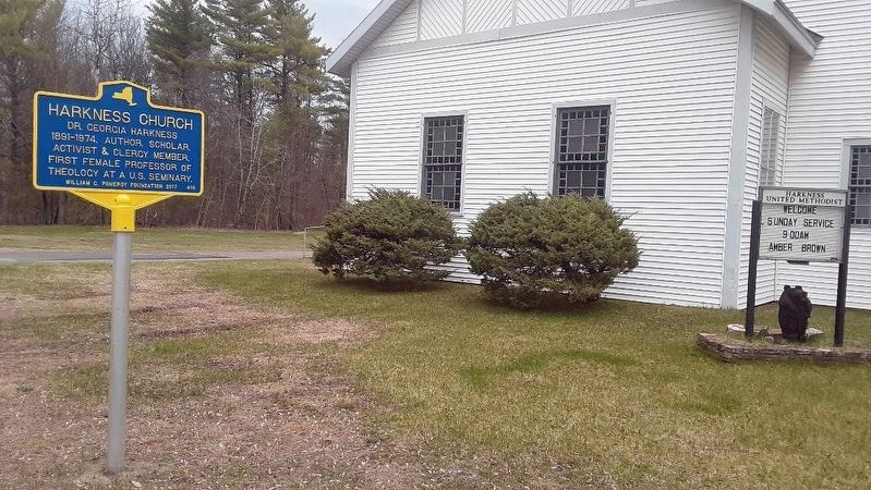 Harkness Church Marker. Click for full size. Harkness Church Marker image. Click for full size.