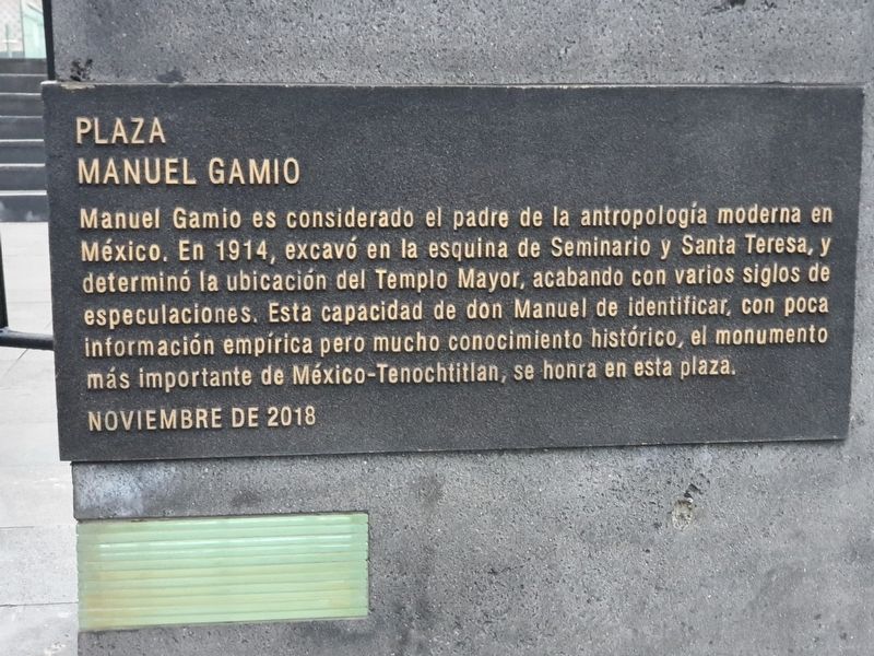 Plaza Manuel Gamio Marker image. Click for full size.