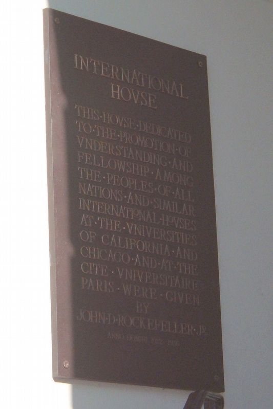 International House plaque image. Click for full size.