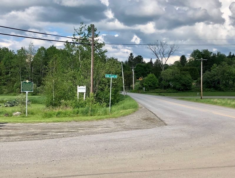 Wide View of Hinman Settler Road Marker image. Click for full size.