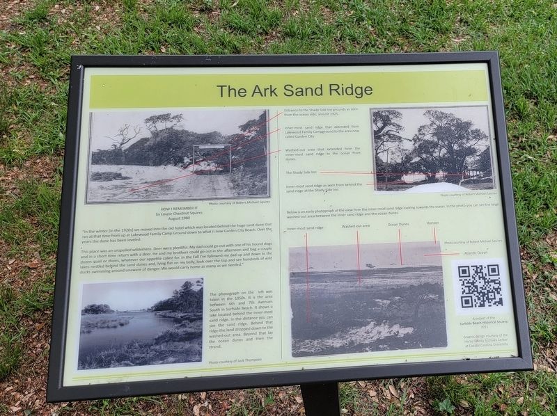 The Ark Sand Ridge Marker. Click for full size. The Ark Sand Ridge Marker image. Click for full size.