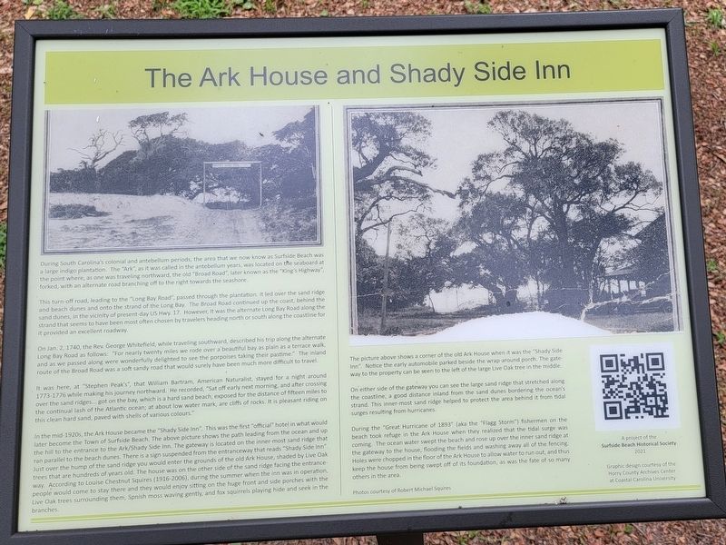 The Ark House and Shady Side Inn Marker image. Click for full size.