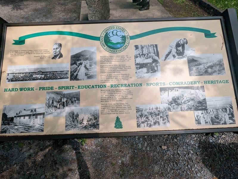 United States Civilian Conservation Corps Marker image. Click for full size.