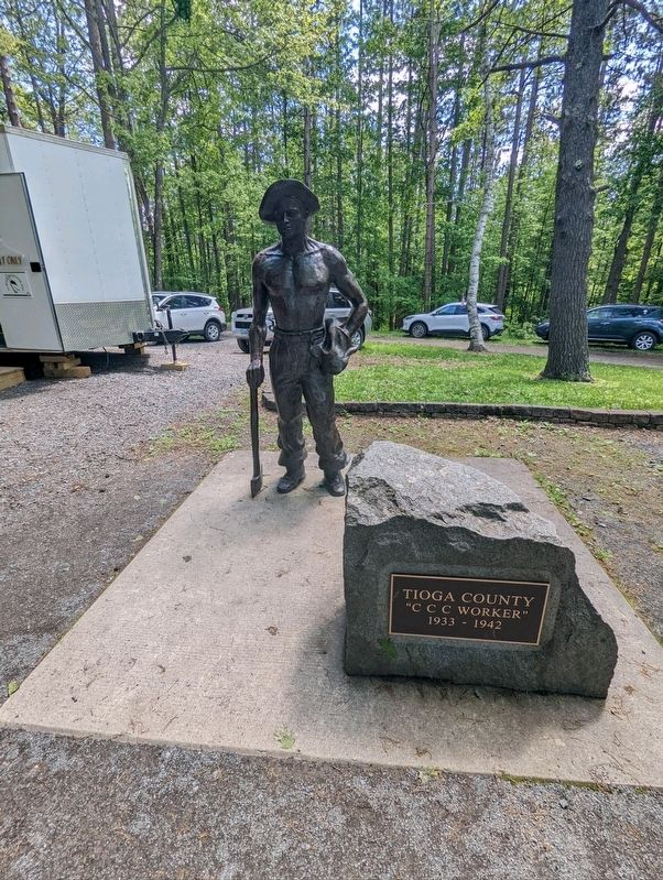 Civilian Conservation Corps Worker Statue image. Click for full size.
