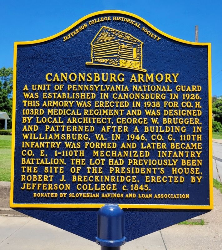Canonsburg Armory Marker image. Click for full size.