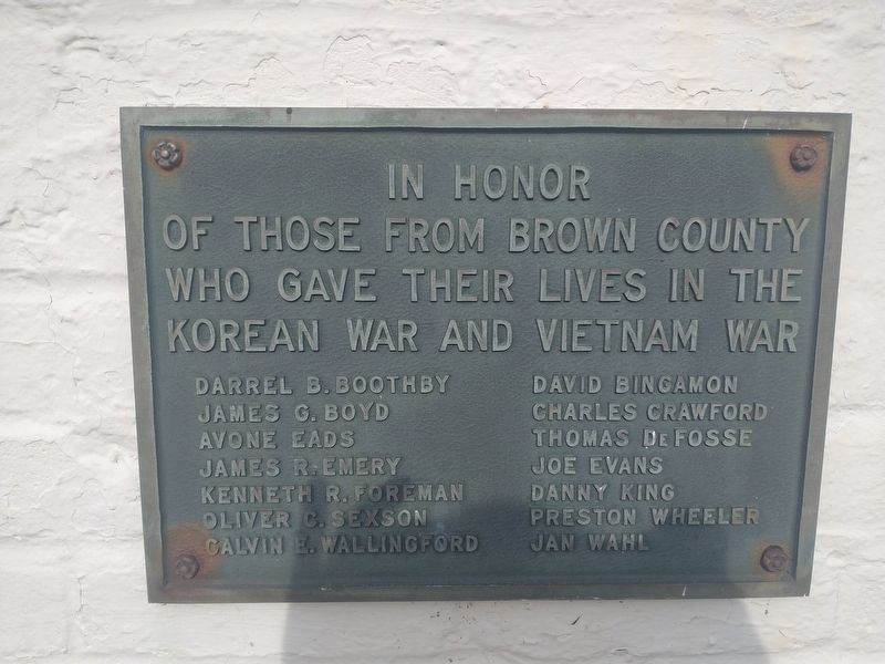 Brown County Korean War & Vietnam War Memorial image. Click for full size.