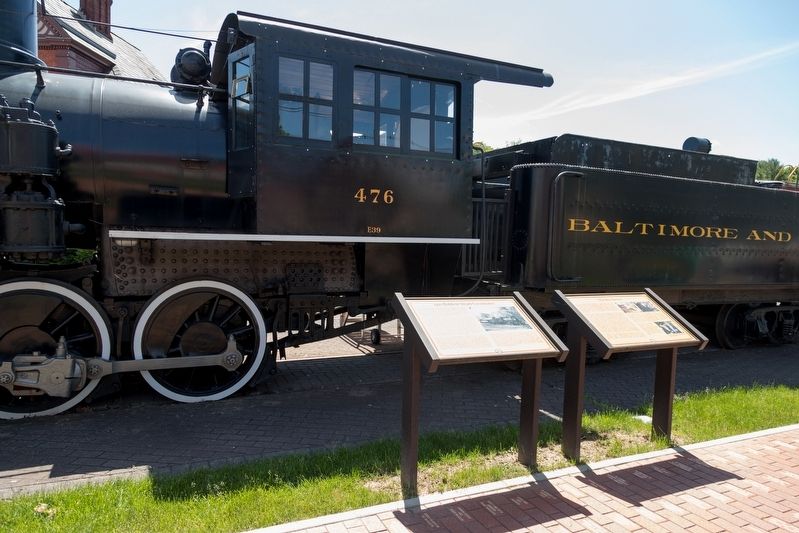 1920 Baldwin Steam Locomotive and Our Benefactors Interpretive Panels image. Click for full size.