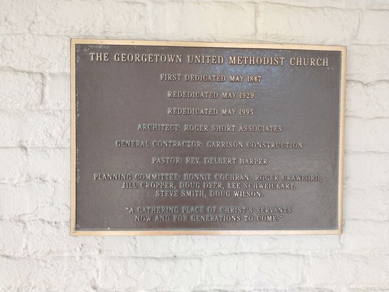 The Georgetown United Methodist Church Marker image. Click for full size.