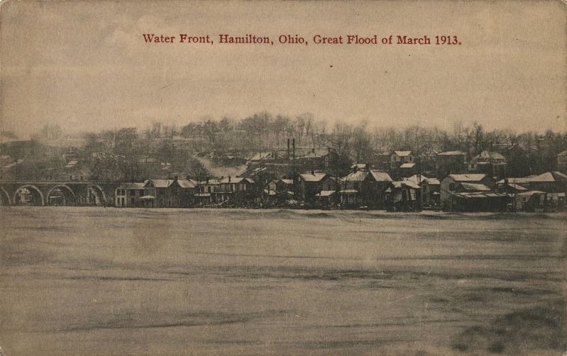 <i>Water Front, Hamilton, Ohio, Great Flood of March 1913</i> image. Click for full size.