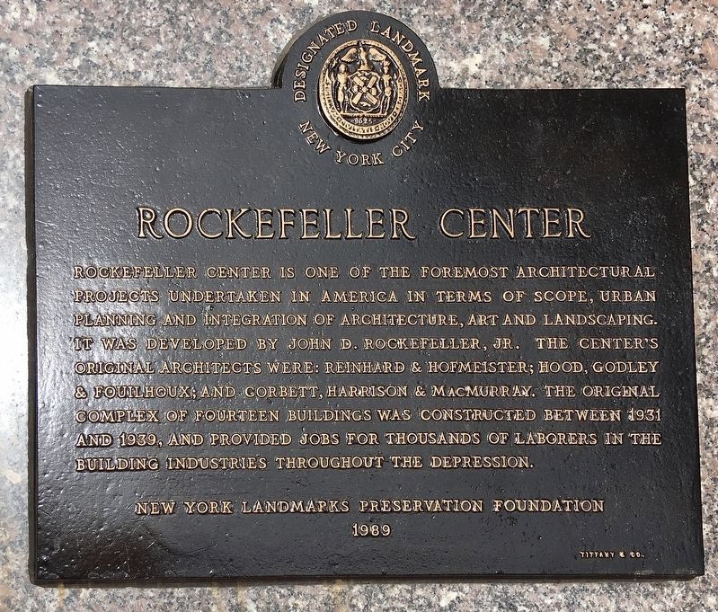 Rockefeller Center Marker image. Click for full size.