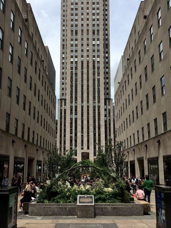Rockefeller Center and Marker image. Click for full size.
