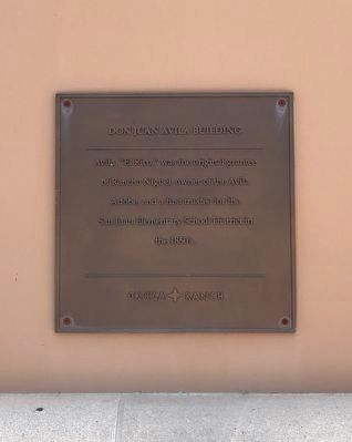 Don Juan Avila Building Marker. Click for full size. Don Juan Avila Building Marker image. Click for full size.