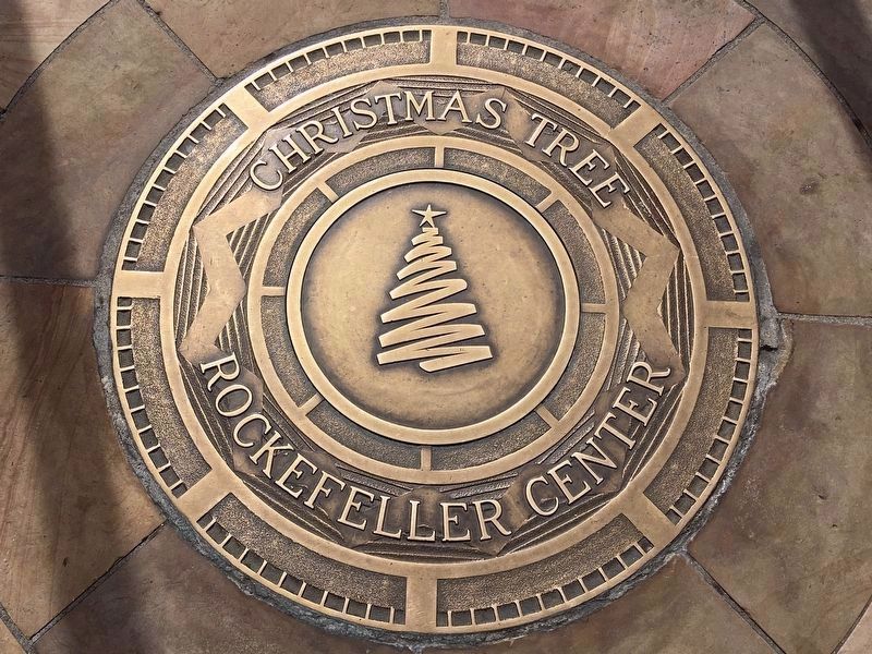 Rockefeller Center Christmas Tree marker. Click for full size. Rockefeller Center Christmas Tree marker image. Click for full size.