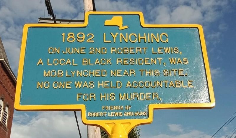 1892 Lynching Marker. Click for full size. 1892 Lynching Marker image. Click for full size.
